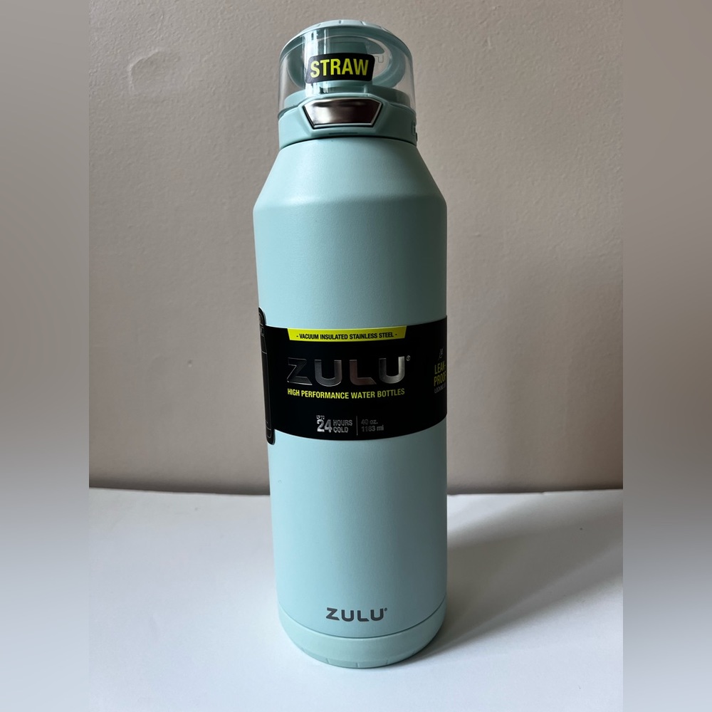 Zulu Switch 40oz Stainless Steel Water Bottle with Straw